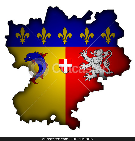 To use this stock image in your creative project, please select the size you need over to the right and click the "Add to Cart" button.
Your downloaded image will come with the Cutcaster watermark removed so don’t worry about the watermark you see on this page. map with flag of rhone alpes stock photo, old map with flag of department, administrative region of france called rhone alpes by michal812