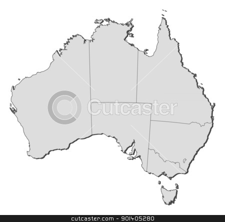 To use this stock image in your creative project, please select the size you need over to the right and click the "Add to Cart" button.
Your downloaded image will come with the Cutcaster watermark removed so don’t worry about the watermark you see on this page. Map of Australia stock vector clipart, Political map of Australia with the several states. by Schwabenblitz