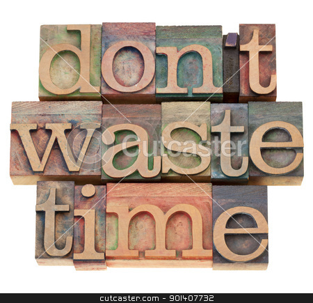 To use this stock image in your creative project, please select the size you need over to the right and click the "Add to Cart" button.
Your downloaded image will come with the Cutcaster watermark removed so don’t worry about the watermark you see on this page. do not waste time stock photo, efficiency motivation concept - do not waste time - isolated text in vintage wood printing blocks by Marek Uliasz