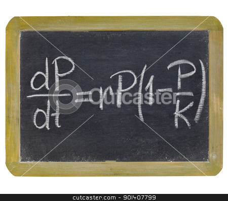To use this stock image in your creative project, please select the size you need over to the right and click the "Add to Cart" button.
Your downloaded image will come with the Cutcaster watermark removed so don’t worry about the watermark you see on this page. population growth equation stock photo, population growth equation - white chalk writing on a small slate blackboard, isolated by Marek Uliasz