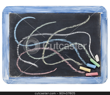 To use this stock image in your creative project, please select the size you need over to the right and click the "Add to Cart" button.
Your downloaded image will come with the Cutcaster watermark removed so don’t worry about the watermark you see on this page. slate blackboard and chalk stock photo, small slate blackboard and color chalk, isolated on white by Marek Uliasz