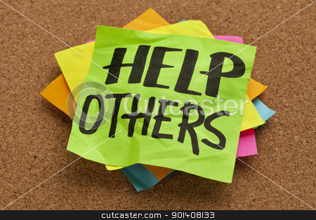 To use this stock image in your creative project, please select the size you need over to the right and click the "Add to Cart" button.
Your downloaded image will come with the Cutcaster watermark removed so don’t worry about the watermark you see on this page. help others reminder stock photo, help others reminder on sticky note posted on a cork board by Marek Uliasz