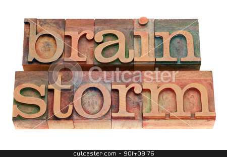 To use this stock image in your creative project, please select the size you need over to the right and click the "Add to Cart" button.
Your downloaded image will come with the Cutcaster watermark removed so don’t worry about the watermark you see on this page. brainstorm word in letterpress type stock photo, brainstorm word in vintage wood letterpress printing blocks, stained by color inks, isolated on white by Marek Uliasz