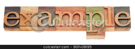 To use this stock image in your creative project, please select the size you need over to the right and click the "Add to Cart" button.
Your downloaded image will come with the Cutcaster watermark removed so don’t worry about the watermark you see on this page. example word in letterpress type stock photo, example word in vintage wood letterpress printing blocks, stained by color inks, isolated on white by Marek Uliasz