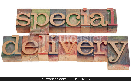 To use this stock image in your creative project, please select the size you need over to the right and click the "Add to Cart" button.
Your downloaded image will come with the Cutcaster watermark removed so don’t worry about the watermark you see on this page. special delivery in letterpress type stock photo, special delivery phrase in vintage wood letterpress printing blocks isolated on white by Marek Uliasz