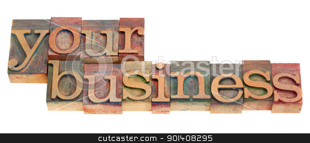 To use this stock image in your creative project, please select the size you need over to the right and click the "Add to Cart" button.
Your downloaded image will come with the Cutcaster watermark removed so don’t worry about the watermark you see on this page. your business in letterpress type stock photo, your business words in vintage wood letterpress printing blocks, stained by color inks, isolated on white by Marek Uliasz