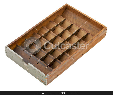 To use this stock image in your creative project, please select the size you need over to the right and click the "Add to Cart" button.
Your downloaded image will come with the Cutcaster watermark removed so don’t worry about the watermark you see on this page. letterpress matrix sort box stock photo, vintage letterpress matrix sort box, wood with metal dividers and bins, isolated on white - sorting or classifying concept by Marek Uliasz
