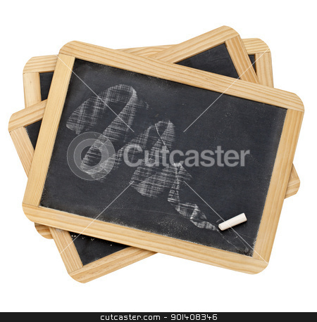 To use this stock image in your creative project, please select the size you need over to the right and click the "Add to Cart" button.
Your downloaded image will come with the Cutcaster watermark removed so don’t worry about the watermark you see on this page. chalk smudge on slate blackboard stock photo, stack of three slate blackboard with white chalk texture, isolated by Marek Uliasz