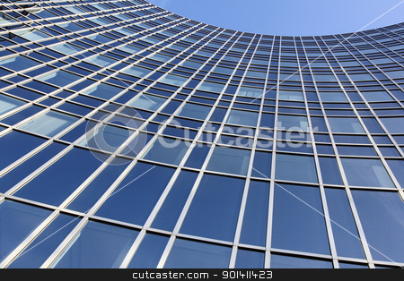 To use this stock image in your creative project, please select the size you need over to the right and click the "Add to Cart" button.
Your downloaded image will come with the Cutcaster watermark removed so don’t worry about the watermark you see on this page. rounded modern facade stock photo, Rounded and glassy facade reflecting blue sky by anton havelaar