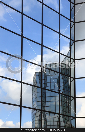 To use this stock image in your creative project, please select the size you need over to the right and click the "Add to Cart" button.
Your downloaded image will come with the Cutcaster watermark removed so don’t worry about the watermark you see on this page. building and clouds reflected stock photo, Glass and steel building reflected in glass wall by anton havelaar