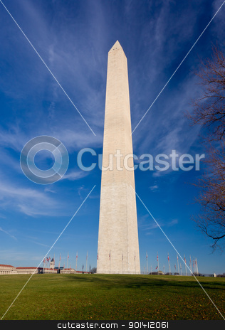 To use this stock image in your creative project, please select the size you need over to the right and click the "Add to Cart" button.
Your downloaded image will come with the Cutcaster watermark removed so don’t worry about the watermark you see on this page. Wide angle view of Washington Monument stock photo, Washington Monument in DC on a clear winter day by Steven Heap