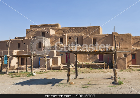To use this stock image in your creative project, please select the size you need over to the right and click the "Add to Cart" button.
Your downloaded image will come with the Cutcaster watermark removed so don’t worry about the watermark you see on this page. Taos Pueblo stock photo, Taos Pueblo, aka Pueblo de Taos, Taos, New Mexico by Bryan Mullennix