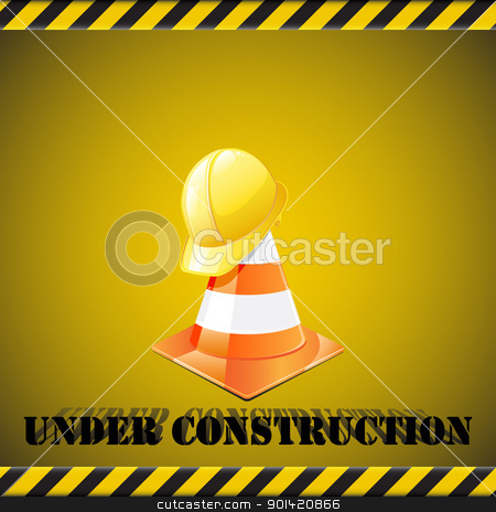 To use this stock image in your creative project, please select the size you need over to the right and click the "Add to Cart" button.
Your downloaded image will come with the Cutcaster watermark removed so don’t worry about the watermark you see on this page. Under construction stock vector clipart, Under construction background - traffic cones with safety helmet. Vector illustration by Vladimir Gladcov