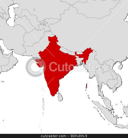 To use this stock image in your creative project, please select the size you need over to the right and click the "Add to Cart" button.
Your downloaded image will come with the Cutcaster watermark removed so don’t worry about the watermark you see on this page. Map of India stock vector clipart, Political map of India with the several states. by Schwabenblitz