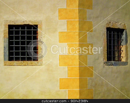 To use this stock image in your creative project, please select the size you need over to the right and click the "Add to Cart" button.
Your downloaded image will come with the Cutcaster watermark removed so don’t worry about the watermark you see on this page. Windows stock photo, Old windows with grid on old castle. by Primus