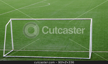 To use this stock image in your creative project, please select the size you need over to the right and click the "Add to Cart" button.
Your downloaded image will come with the Cutcaster watermark removed so don’t worry about the watermark you see on this page. Soccer goal gate stock photo, Soccer goal in the green field by John Young