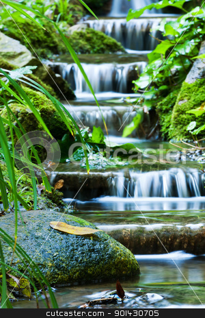 To use this stock image in your creative project, please select the size you need over to the right and click the "Add to Cart" button.
Your downloaded image will come with the Cutcaster watermark removed so don’t worry about the watermark you see on this page. Waterfall stock photo, Beautiful veil cascading waterfalls, mossy rocks by ARPAD RADOCZY
