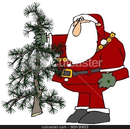 To use this stock image in your creative project, please select the size you need over to the right and click the "Add to Cart" button.
Your downloaded image will come with the Cutcaster watermark removed so don’t worry about the watermark you see on this page. Santa Holding A Scraggly Tree stock photo, This illustration depicts Santa Claus holding a small, scraggly Christmas tree. by Dennis Cox