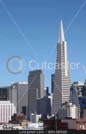 To use this stock image in your creative project, please select the size you need over to the right and click the "Add to Cart" button.
Your downloaded image will come with the Cutcaster watermark removed so don’t worry about the watermark you see on this page. Transamerica Pyramid Building stock photo, View of the Transamerica Pyramid Building in San Francisco by Henrik Lehnerer