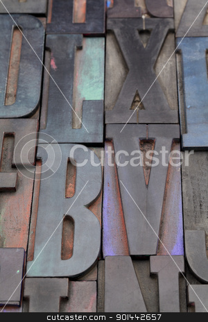 To use this stock image in your creative project, please select the size you need over to the right and click the "Add to Cart" button.
Your downloaded image will come with the Cutcaster watermark removed so don’t worry about the watermark you see on this page. antique alphabet letters stock photo, antique wood letterpress printing blocks with color ink patina, random collection with L, X, V, and B letters by Marek Uliasz