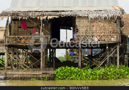To use this stock image in your creative project, please select the size you need over to the right and click the "Add to Cart" button.
Your downloaded image will come with the Cutcaster watermark removed so don’t worry about the watermark you see on this page. Rural Fishermen Houses in Cambodia stock photo, Traditional fishermen wooden house on stilts. Tonle Sap Lake in Cambodia, Kompong Khleang village. by Rognar