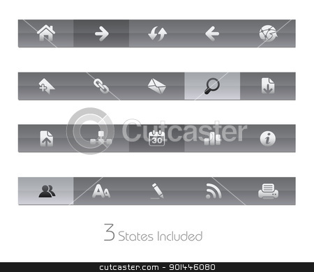To use this stock image in your creative project, please select the size you need over to the right and click the "Add to Cart" button.
Your downloaded image will come with the Cutcaster watermark removed so don’t worry about the watermark you see on this page. Web Navigation // Gelbar Series stock vector clipart, +++ The vector file includes 3 buttons states in different layers. +++ by Diego Alies