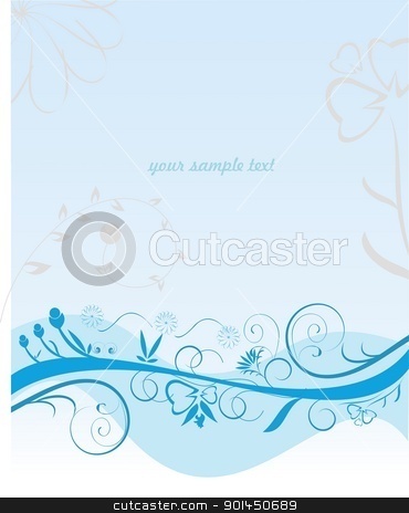 To use this stock image in your creative project, please select the size you need over to the right and click the "Add to Cart" button.
Your downloaded image will come with the Cutcaster watermark removed so don’t worry about the watermark you see on this page. Blue flower pattern stock vector clipart, Blue flower pattern - vector by -=Mad Dog=-