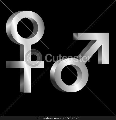 To use this stock image in your creative project, please select the size you need over to the right and click the "Add to Cart" button.
Your downloaded image will come with the Cutcaster watermark removed so don’t worry about the watermark you see on this page. Male and female symbols. stock photo, Illustration depicting metallic male and female symbols arranged over black. by Samantha Craddock