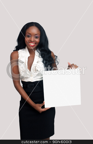 To use this stock image in your creative project, please select the size you need over to the right and click the "Add to Cart" button.
Your downloaded image will come with the Cutcaster watermark removed so don’t worry about the watermark you see on this page. Beautiful Young Businesswoman Holding a Blank White Card (2) stock photo, An extraordinarily beautiful young businesswoman holding a blank white card. Isolated on a light-grey background with generous copyspace. by Carl Stewart