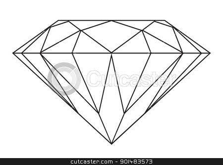 To use this stock image in your creative project, please select the size you need over to the right and click the "Add to Cart" button.
Your downloaded image will come with the Cutcaster watermark removed so don’t worry about the watermark you see on this page. Diamond outline stock vector clipart, Simple black and white diamond outline icon or symbol by Michael Travers