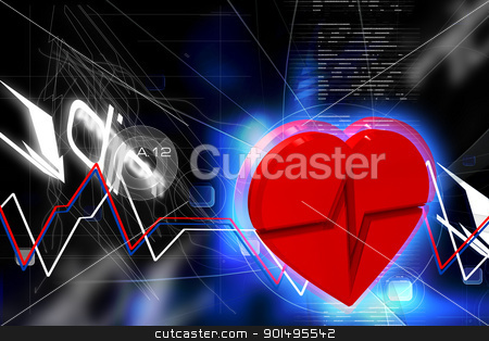 To use this stock image in your creative project, please select the size you need over to the right and click the "Add to Cart" button.
Your downloaded image will come with the Cutcaster watermark removed so don’t worry about the watermark you see on this page. Digital illustration of heart ECG in color background stock photo, Digital illustration of heart ECG in color background by dileep