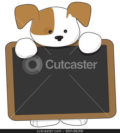 To use this stock image in your creative project, please select the size you need over to the right and click the "Add to Cart" button.
Your downloaded image will come with the Cutcaster watermark removed so don’t worry about the watermark you see on this page. Puppy Blackboard stock vector clipart, A cute brown and white puppy is holding a wooden frame blackboard, that is nearly as big as the puppy. by Maria Bell