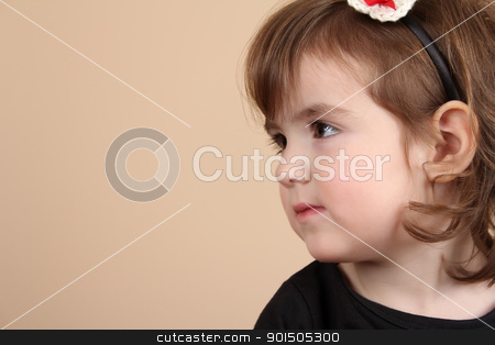 To use this stock image in your creative project, please select the size you need over to the right and click the "Add to Cart" button.
Your downloaded image will come with the Cutcaster watermark removed so don’t worry about the watermark you see on this page. Cute girl stock photo, Cute little brunette toddler with serious expression by Vanessa Van Rensburg