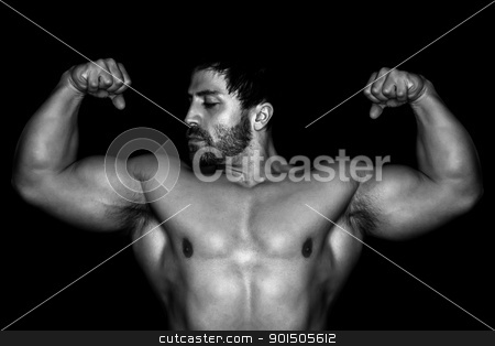 To use this stock image in your creative project, please select the size you need over to the right and click the "Add to Cart" button.
Your downloaded image will come with the Cutcaster watermark removed so don’t worry about the watermark you see on this page. bodybuilding man stock photo, An image of a handsome young muscular sports man by Markus Gann