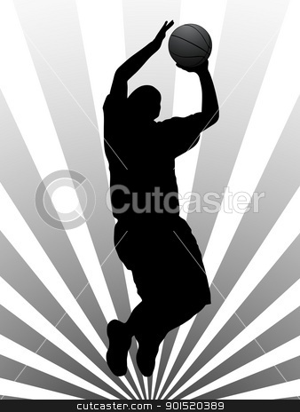 To use this stock image in your creative project, please select the size you need over to the right and click the "Add to Cart" button.
Your downloaded image will come with the Cutcaster watermark removed so don’t worry about the watermark you see on this page. Vector illustration stock vector clipart, Vector illustration of basketball player by Myvector