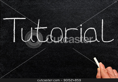 To use this stock image in your creative project, please select the size you need over to the right and click the "Add to Cart" button.
Your downloaded image will come with the Cutcaster watermark removed so don’t worry about the watermark you see on this page. Tutorial written with white chalk on a blackboard. stock photo, Tutorial written with white chalk on a blackboard. by Stephen Rees