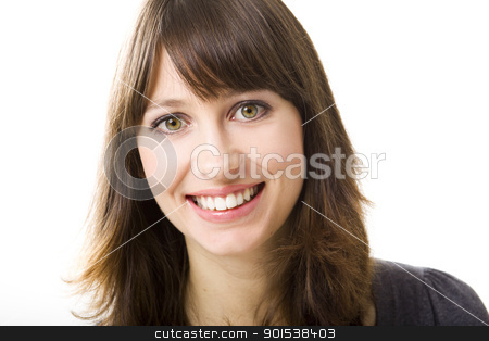 To use this stock image in your creative project, please select the size you need over to the right and click the "Add to Cart" button.
Your downloaded image will come with the Cutcaster watermark removed so don’t worry about the watermark you see on this page. Young woman smiling stock photo, Portrait of a beautiful young woman looking at the camera and smiling, isolated on a white background by ikostudio