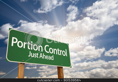 To use this stock image in your creative project, please select the size you need over to the right and click the "Add to Cart" button.
Your downloaded image will come with the Cutcaster watermark removed so don’t worry about the watermark you see on this page. Portion Control Just Ahead Green Road Sign and Clouds stock photo, Portion Control Just Ahead Green Road Sign with Dramatic Clouds, Sun Rays and Sky. by Andy Dean
