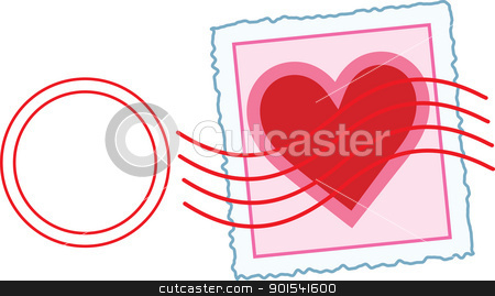 To use this stock image in your creative project, please select the size you need over to the right and click the "Add to Cart" button.
Your downloaded image will come with the Cutcaster watermark removed so don’t worry about the watermark you see on this page. Love Letter Stamp stock vector clipart, An image of a Valentine stamp, with a postal cancellation mark over the area of the stamp. by Maria Bell