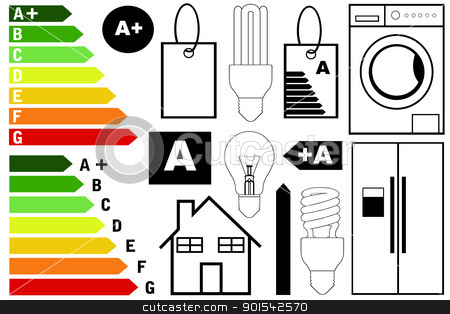To use this stock image in your creative project, please select the size you need over to the right and click the "Add to Cart" button.
Your downloaded image will come with the Cutcaster watermark removed so don’t worry about the watermark you see on this page. Energy efficiency elements stock vector clipart, Energy efficiency elements isolated on white by Ioana Martalogu