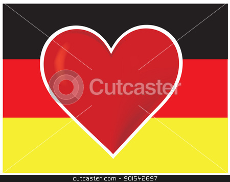 To use this stock image in your creative project, please select the size you need over to the right and click the "Add to Cart" button.
Your downloaded image will come with the Cutcaster watermark removed so don’t worry about the watermark you see on this page. Heart Germany Flag stock vector clipart, An image of the German flag, with a big red heart at the centre. by Maria Bell