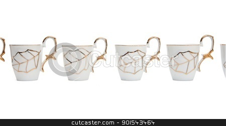 To use this stock image in your creative project, please select the size you need over to the right and click the "Add to Cart" button.
Your downloaded image will come with the Cutcaster watermark removed so don’t worry about the watermark you see on this page. Row of white coffee cups with golden leaf isolated stock photo, Row of white coffee cups with golden leaf isolated by Shlomo Polonsky