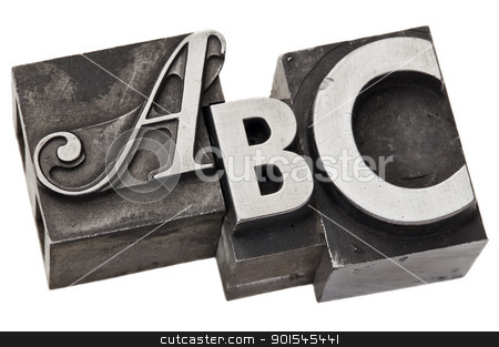 To use this stock image in your creative project, please select the size you need over to the right and click the "Add to Cart" button.
Your downloaded image will come with the Cutcaster watermark removed so don’t worry about the watermark you see on this page. abc - first three alphabet letters stock photo, abc - first three alphabet letters in vintage letterpress metal type, isolated on white by Marek Uliasz