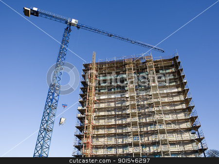 To use this stock image in your creative project, please select the size you need over to the right and click the "Add to Cart" button.
Your downloaded image will come with the Cutcaster watermark removed so don’t worry about the watermark you see on this page. Construction site stock photo, Construction site from low angle view by Anne-Louise Quarfoth