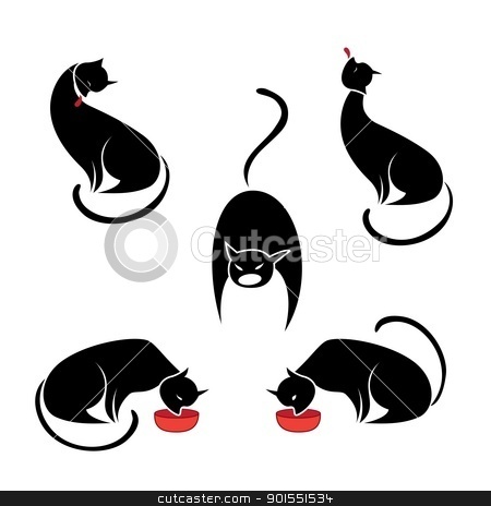 To use this stock image in your creative project, please select the size you need over to the right and click the "Add to Cart" button.
Your downloaded image will come with the Cutcaster watermark removed so don’t worry about the watermark you see on this page. Big set of the black cats. stock photo, Big set of the black cats. Illustration on white background by dvarg