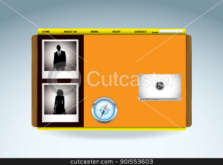 To use this stock image in your creative project, please select the size you need over to the right and click the "Add to Cart" button.
Your downloaded image will come with the Cutcaster watermark removed so don’t worry about the watermark you see on this page. Web business template stock vector clipart, Business web template with silhouette people and video player by Michael Travers