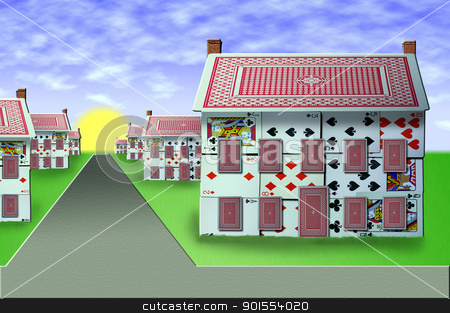 To use this stock image in your creative project, please select the size you need over to the right and click the "Add to Cart" button.
Your downloaded image will come with the Cutcaster watermark removed so don’t worry about the watermark you see on this page. Neighborhood Made from Houses of Cards stock photo, Illustration of Neighborhood Made from Houses of Cards by ikehayden