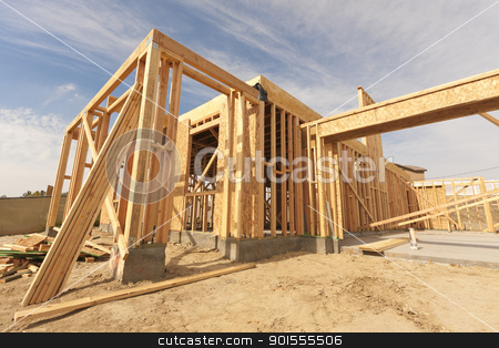 To use this stock image in your creative project, please select the size you need over to the right and click the "Add to Cart" button.
Your downloaded image will come with the Cutcaster watermark removed so don’t worry about the watermark you see on this page. New Construction Home Framing Abstract stock photo, New Construction Wood Home Framing Abstract. by Andy Dean