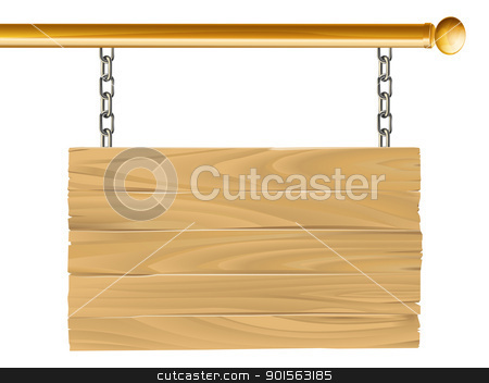 To use this stock image in your creative project, please select the size you need over to the right and click the "Add to Cart" button.
Your downloaded image will come with the Cutcaster watermark removed so don’t worry about the watermark you see on this page. Wood suspended sign illustration stock vector clipart, Illustration of a wooden sign hanging suspended from a brass metal pole by Christos Georghiou