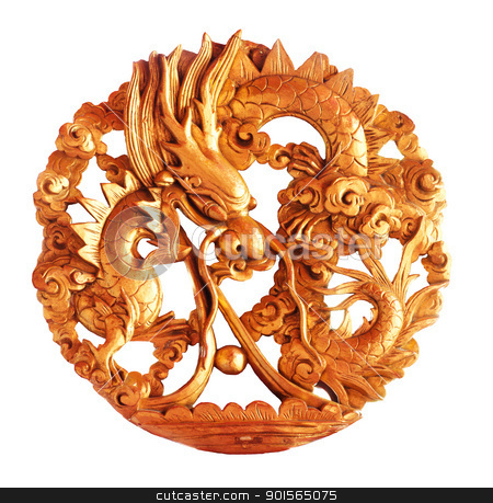 golden dragon statue stock photo, golden dragon statue by